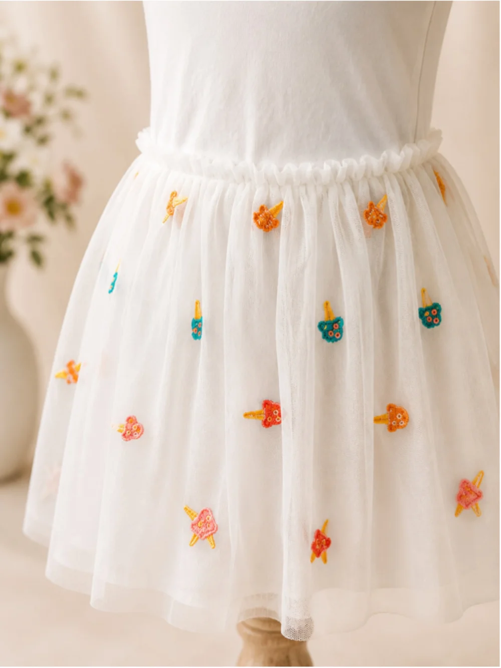 Cat & Jack Toddler Girls Ice Cream Tulle Dress – Size 4T